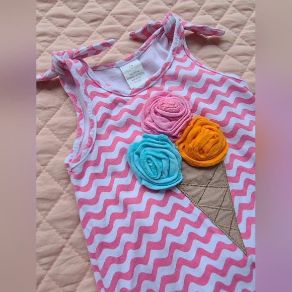Ice cream romper for baby girl, size 9M - Picture 2 of 5